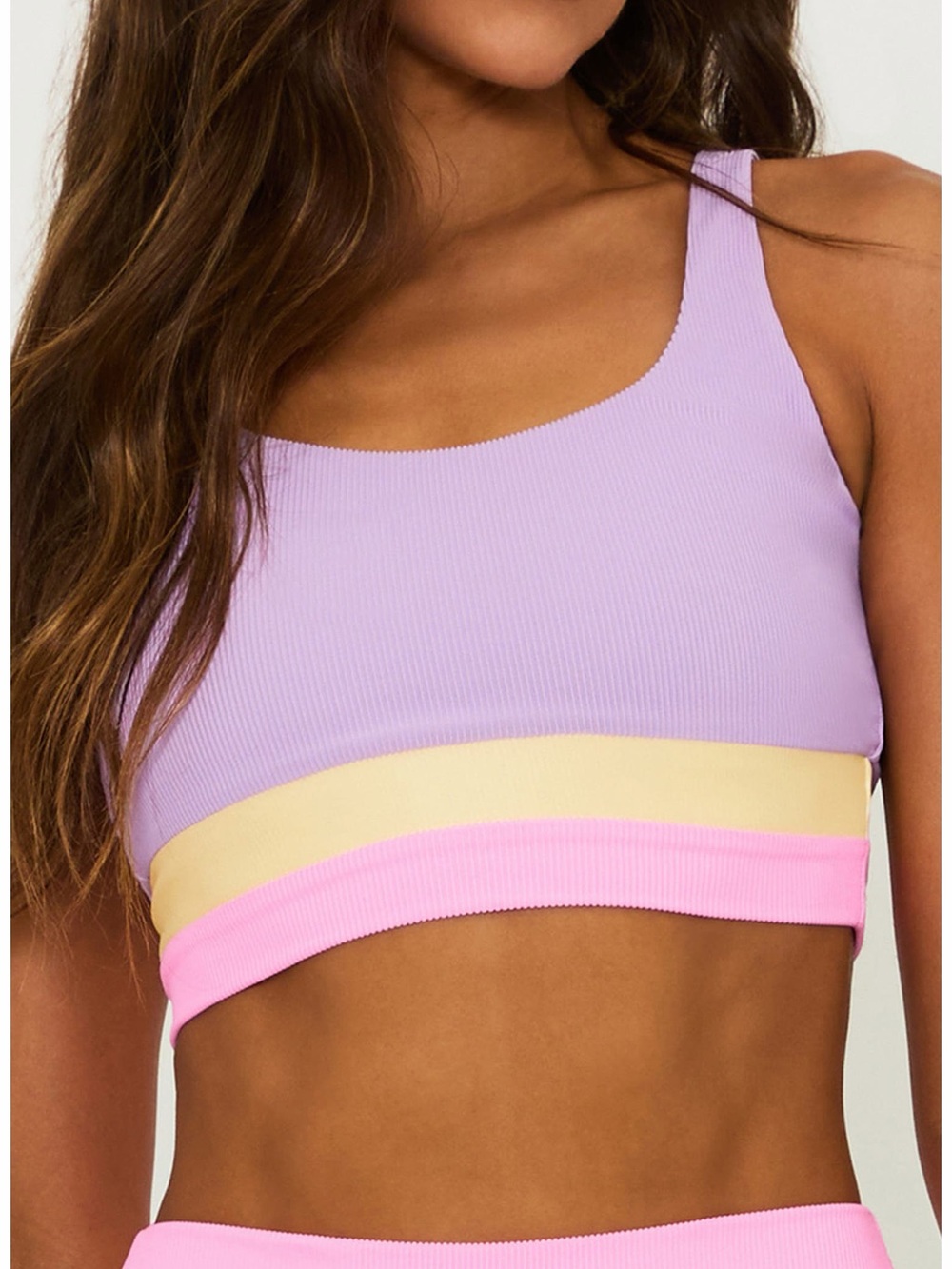 New! Beach Riot Mackenzie Colorblock Bikini Top Sublime XS 34113